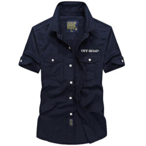 Camisa militar azul marino