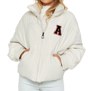 Chaqueta militar blanca para mujer