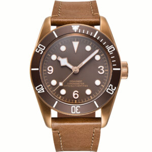 Elegante reloj de pulsera marrón