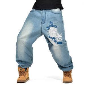 Pantalones de estilo urbano con estampado de rejilla