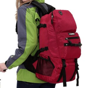 Mochila roja mujer