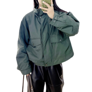 Chaqueta militar de mujer con enrejado