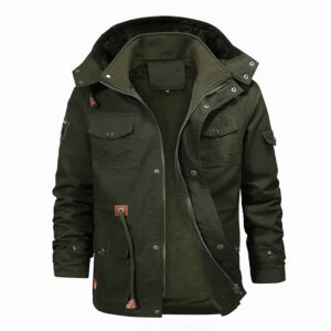 Chaqueta militar cálida hombre vintage