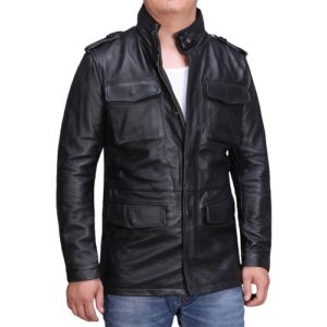 Chaqueta militar negra