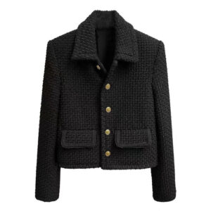 Chaqueta vintage con enrejado para mujer