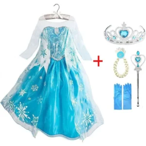 Disfraz de Princesa Frozen con Vestido y Accesorios
